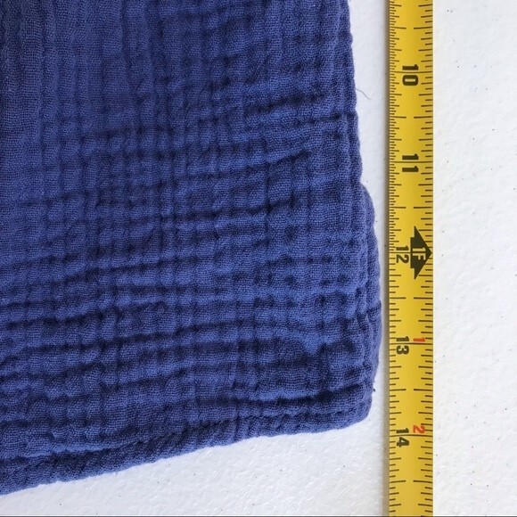 Three Dots Double Gauze Cap Sleeve V Neck Periwinkle Top Women Size Large - Picture 7 of 12